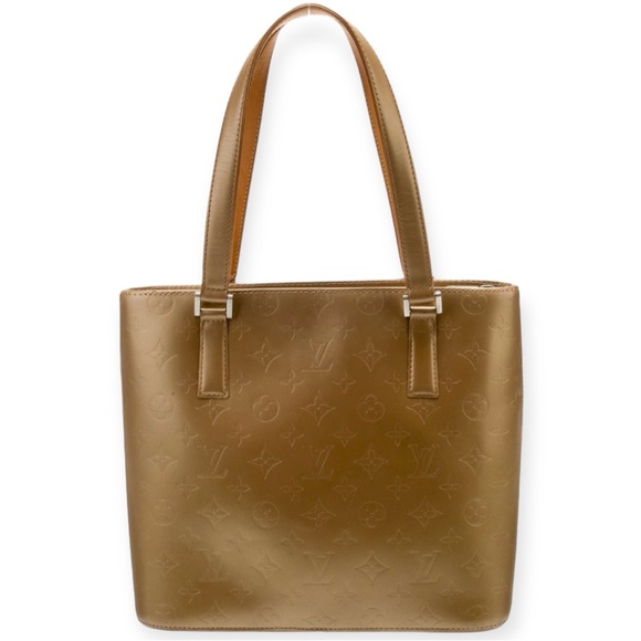 LOUIS VUITTON Vernis Stockton Tote Golden Bronze LV Bag - Picture 16 of 16